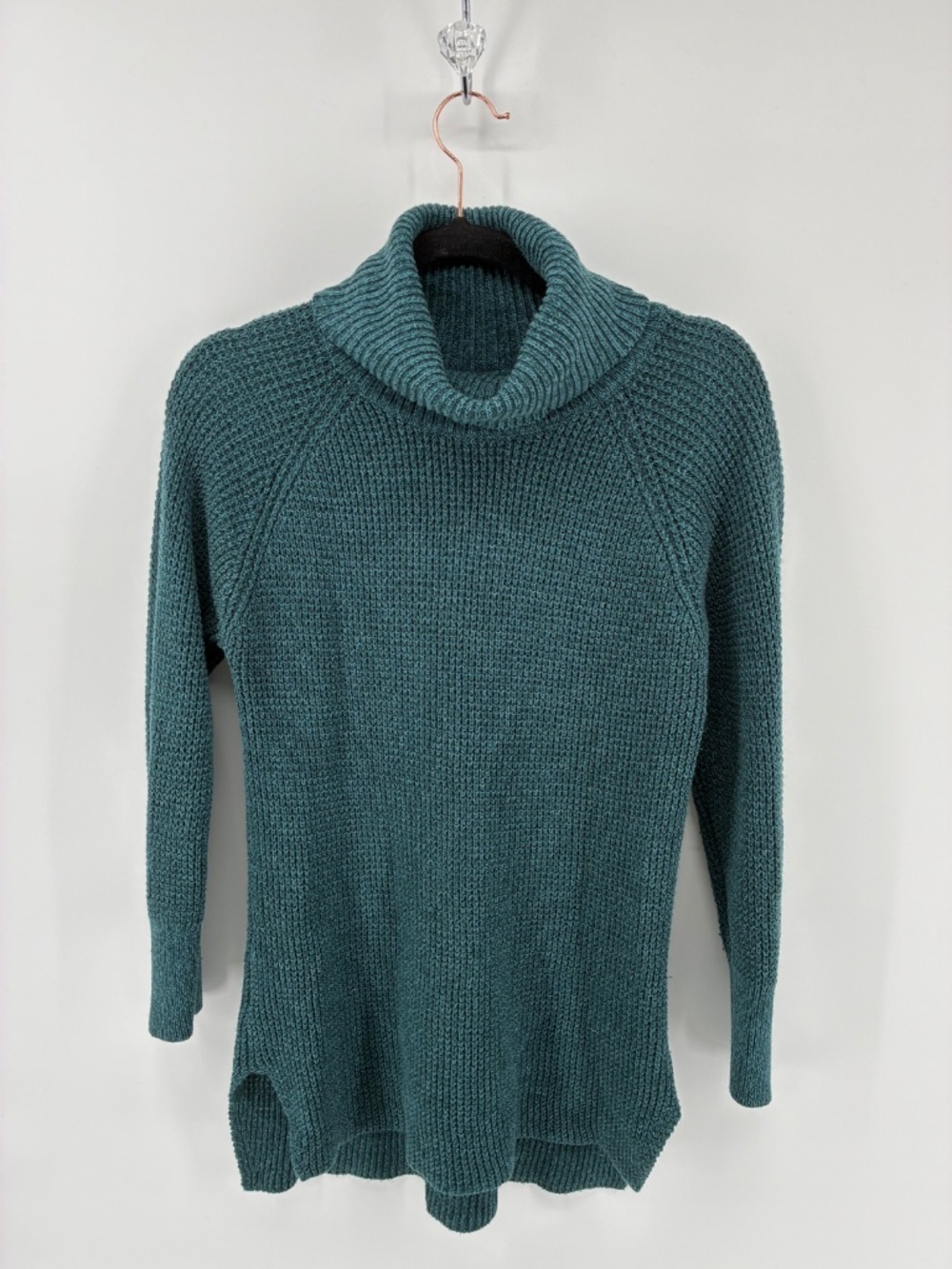 Teal Green Reitmans Knit Turtleneck Sweater - Picture 2 of 8